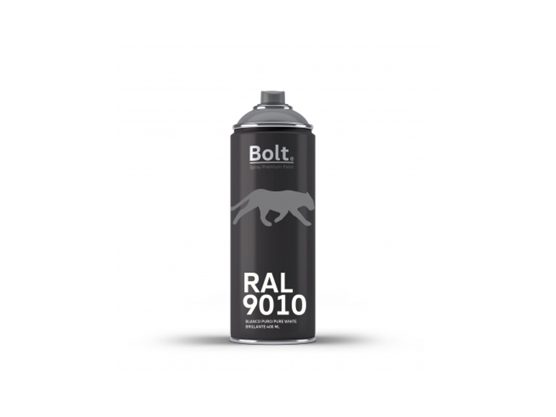 Spray Bolt Premium Acrilico Brillante Ral 400 Ml (Ral 9010 Blanco Puro)