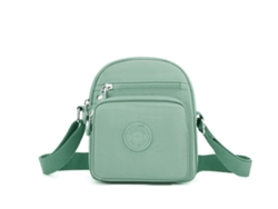 (verde) Bolso bandolera elegante, ajustable, informal y moderno de nailon.