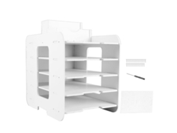 Estantería De Archivos De Escritorio 5 Capas Moderna De Plástico Para Organizar Documentos En Oficina Y Estudio
