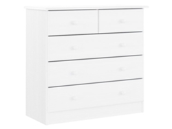 Cómoda alta de madera maciza de pino blanco MAISON EXCLUSIVE (77x35x73 cm)