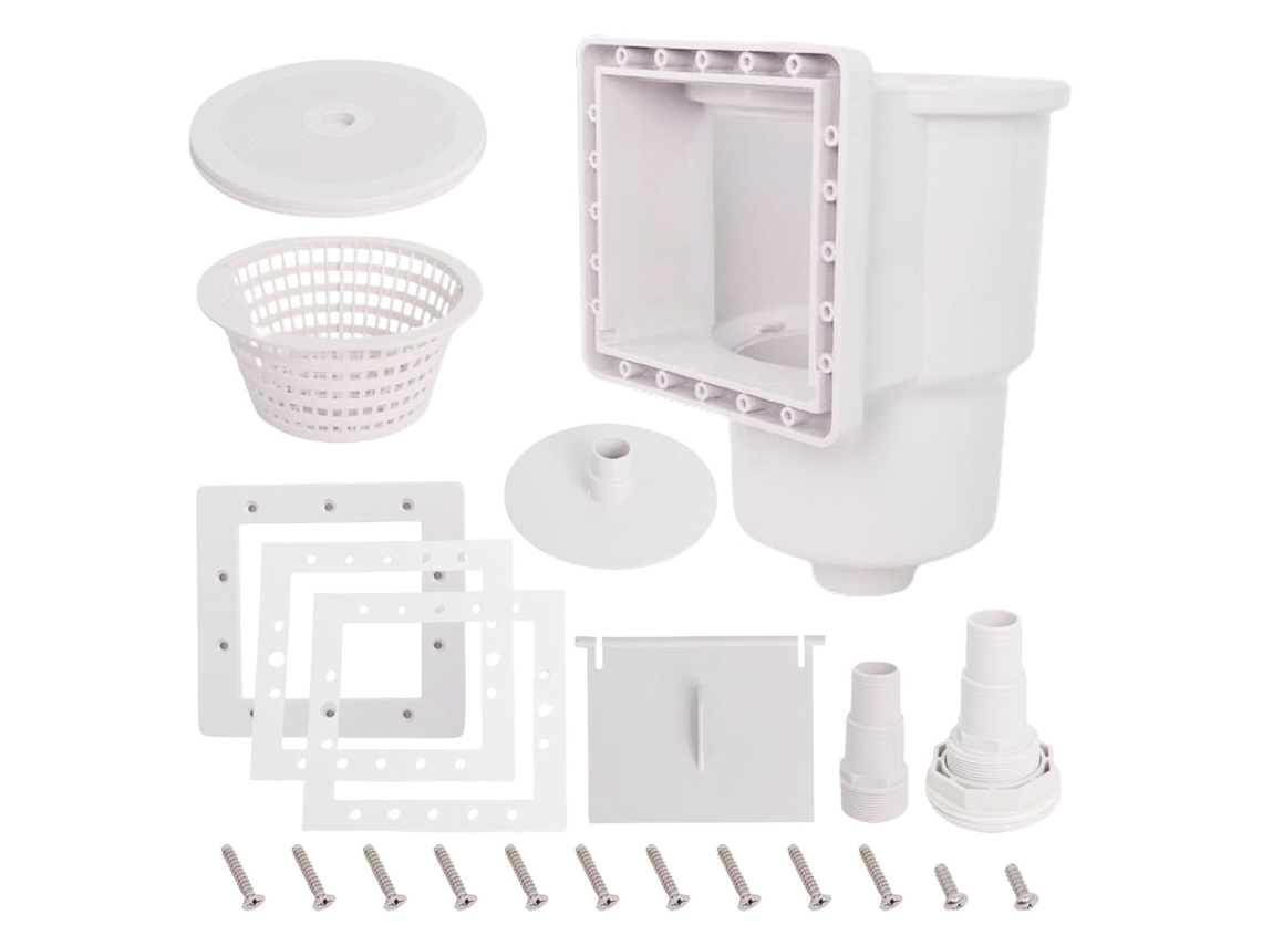 Kit De Accesorios Para Recolector De Residuos De Piscinas Elevadas Sp1091lx Con Abertura De Pared De 6 Pulgadas.