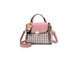 2026-bolsa Bandolera Mujer Linda De Cuero Pu Con Diseño De Celosía Flap Color Rosa