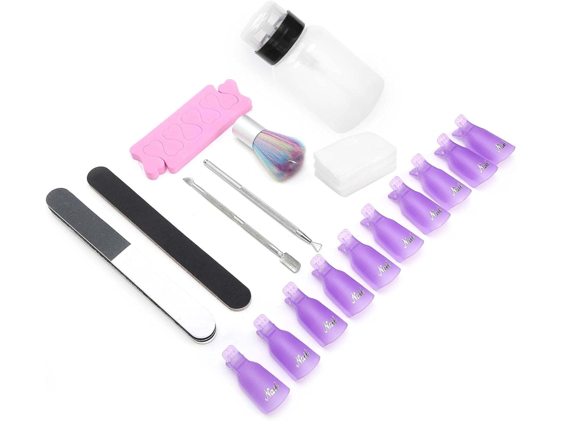 Kit Quitaesmalte, Herramientas Profesionales Completas Para Manicura Y Pedicura Con Pincel.