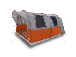 Tienda de campaña de coche 4 personas VIDAXL impermeable gris-naranja