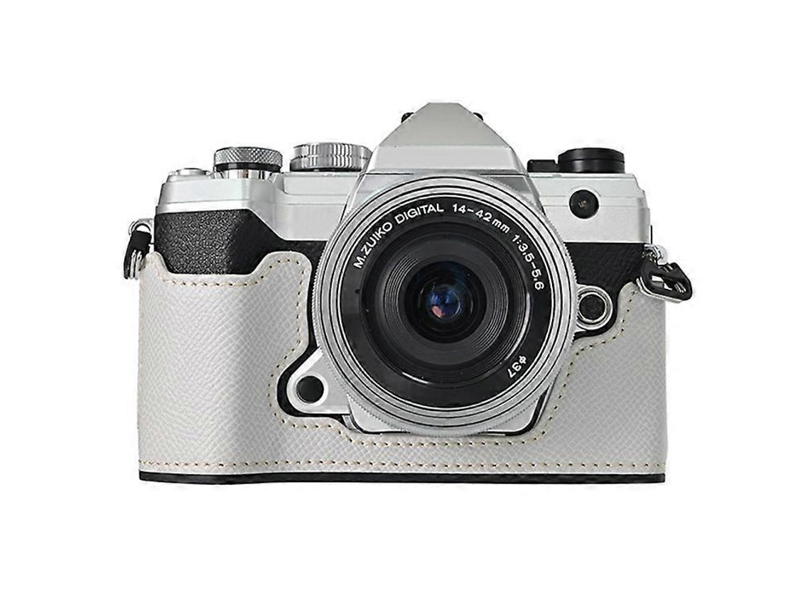 Estuche para cámara Olympus OM 5, tapa de batería, textura de palma, cuero sintético, medio cuerpo, tapa inferior Facpoet