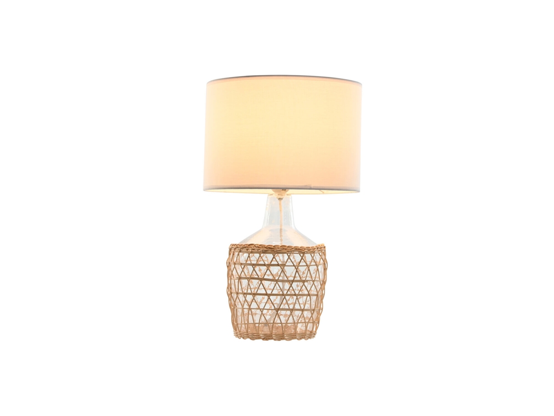 Lámpara de mesa de cristal y cuerda, 28x28x45cm ALEXANDRA HOUSE LIVING