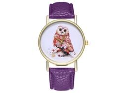 Reloj Deportivo Para Hombre De Cuero Artificial Con Movimiento De Cuarzo Zhoulianfa Morado