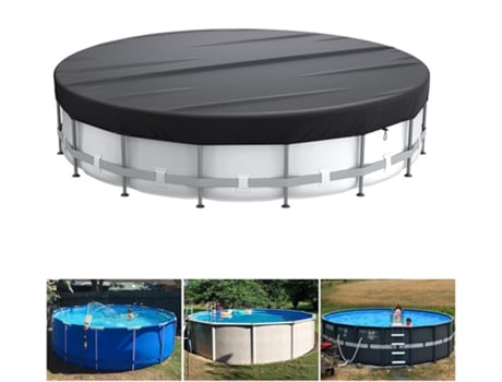 Cubierta de piscina desmontable para una piscina inflable redonda de 15 pies MAOYI