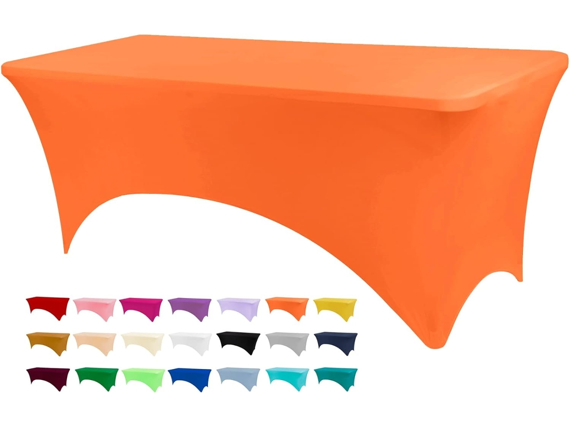 Mantel Rectangular Elástico De Spandex Para Bodas, Banquetes Y Fiestas (naranja/122x75x75cm) Gertiz