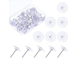 Chinchetas pequeñas de plástico con punta de acero y cabeza transparente para corcho