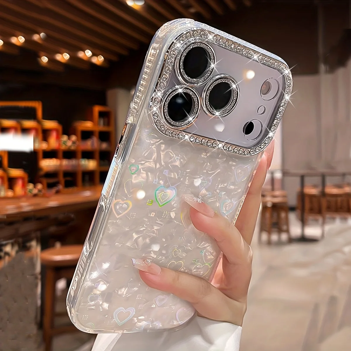 (iphone 13 Pro, Blanco) Funda Para Teléfono Con Protector De Lente Suave