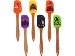 Conjunto de espátulas de silicone para confeitaria com tema de Halloween, espátulas antiaderentes, espátula Fl