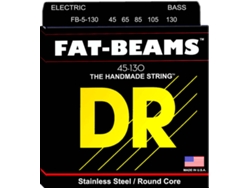Juego de Cuerdas Bajo Eléctrico DR FB5-130 Fat-Beam (.045 - .065 - .085 - .0105 - .0130 - Acero Inoxidable)