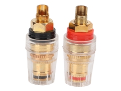 2 Terminales De Inversor De Latón Rojo Y Negro, Fiables Y Duraderos, 220v-380v M8 Para Equipos Electrónicos.