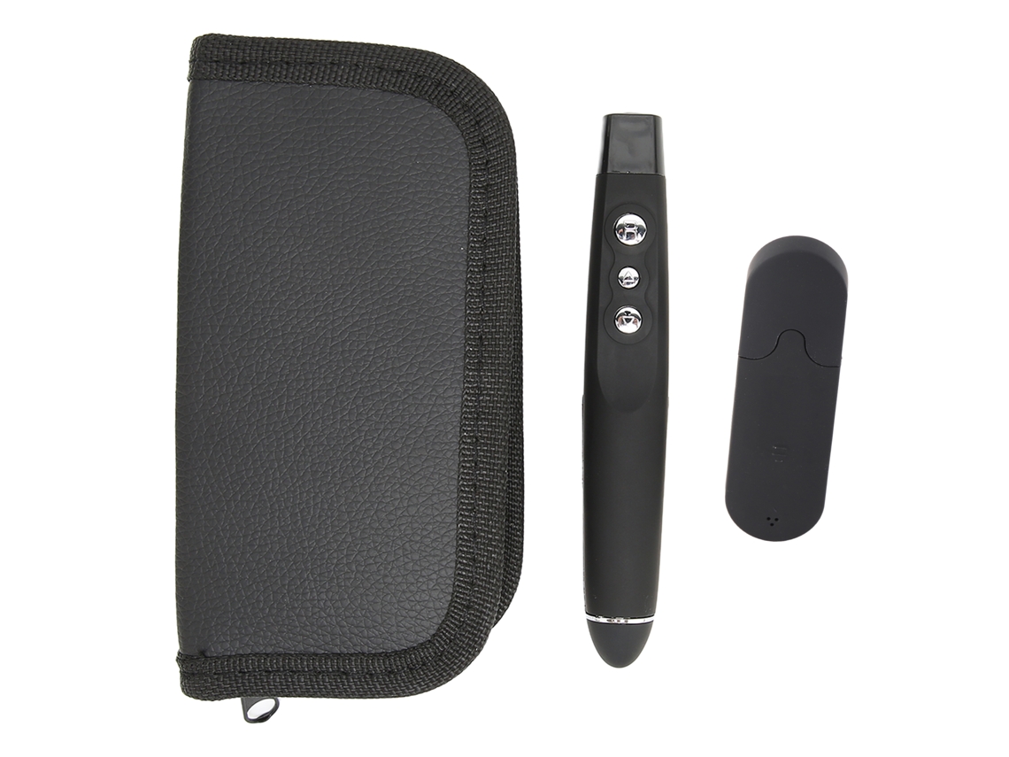 Apontador De Apresentação Sem Fio Com Indicador Vermelho Receptor Usb 25m Controle Remoto