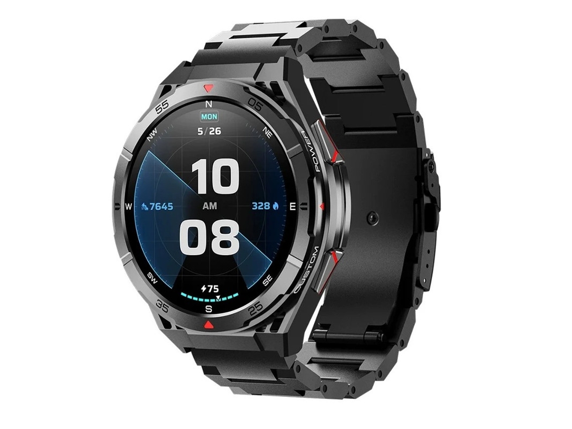 Reloj inteligente militar para hombre, resistente al agua hasta 5 ATM, con posicionamiento GPS, presión, altitud y brújula, pantalla AMOLED de 1.43", compatible con Android Yizhood