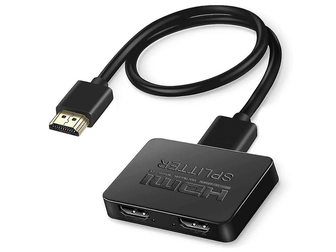Divisor HDMI 1 entrada 2 salidas 2 puertos Divisor HDMI Conmutador Admite 4k 3d 1080p Plug and Play Con Cable HDMI de Alta Velocidad Para Xbox Yizhood