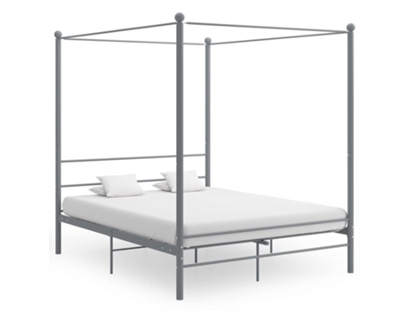MAISON EXCLUSIVE Estructura de cama con dosel 160X200 cm metal gris