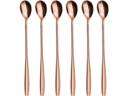 Juego de Cucharas para Latte Macchiato, 6 Piezas, 22 cm, Acero Inoxidable NEVEANCE