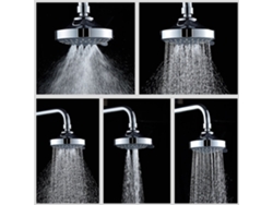 Cabeçote De Chuveiro De Alta Pressão 4 Polegadas 5 Configurações Ajustável Banheiro Chrome Polido