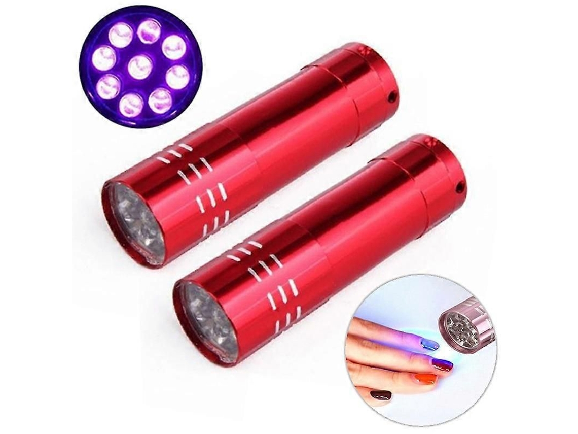 unidades de linterna LED portátil mini GOKOCO con lámpara UV para esmalte de uñas en gel de secado rápido (plateada)
