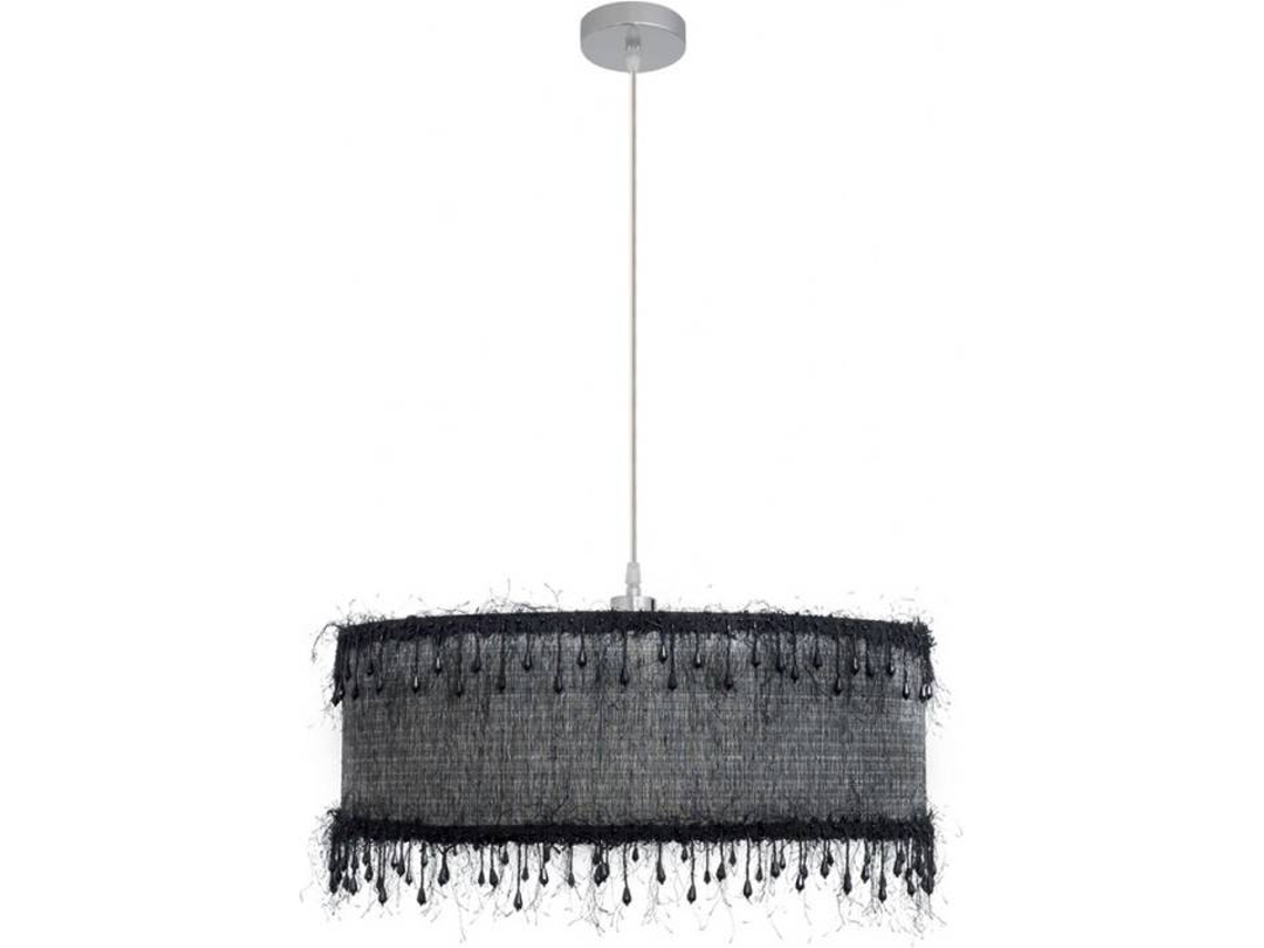 Lámpara de Techo FABRILAMP Hilos (Negro - E27 - Máx. 60W - Metal - Tela)