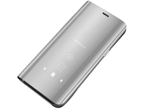 Carcasa Samsung Galaxy A40 LMOBILE Clear View Plata