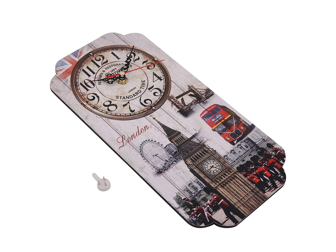 Reloj de pared rectangular retro europeo Baok para la decoración de la sala de estar y el bar.