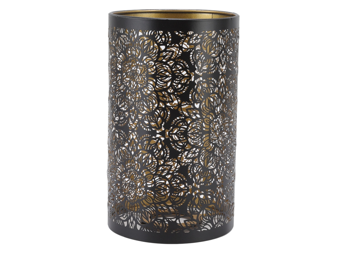 Rebe-abajur De Metal Con Tallado Hueco Patrón Circular Desmontable Para Lámpara De Mesa E27 E26 Decorativo