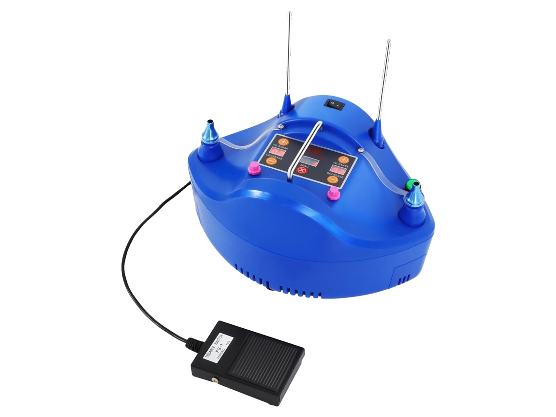 Inflador de globos, bomba de aire eléctrica, inflado rápido, azul