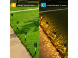 2026-lámpara De Jardín Solar 4pcs Con Diseño Hueco, Control De Luz Sensible, Resistencia Al Agua Ip55, 600mah Recargable Para Patio, Jardin, Boda