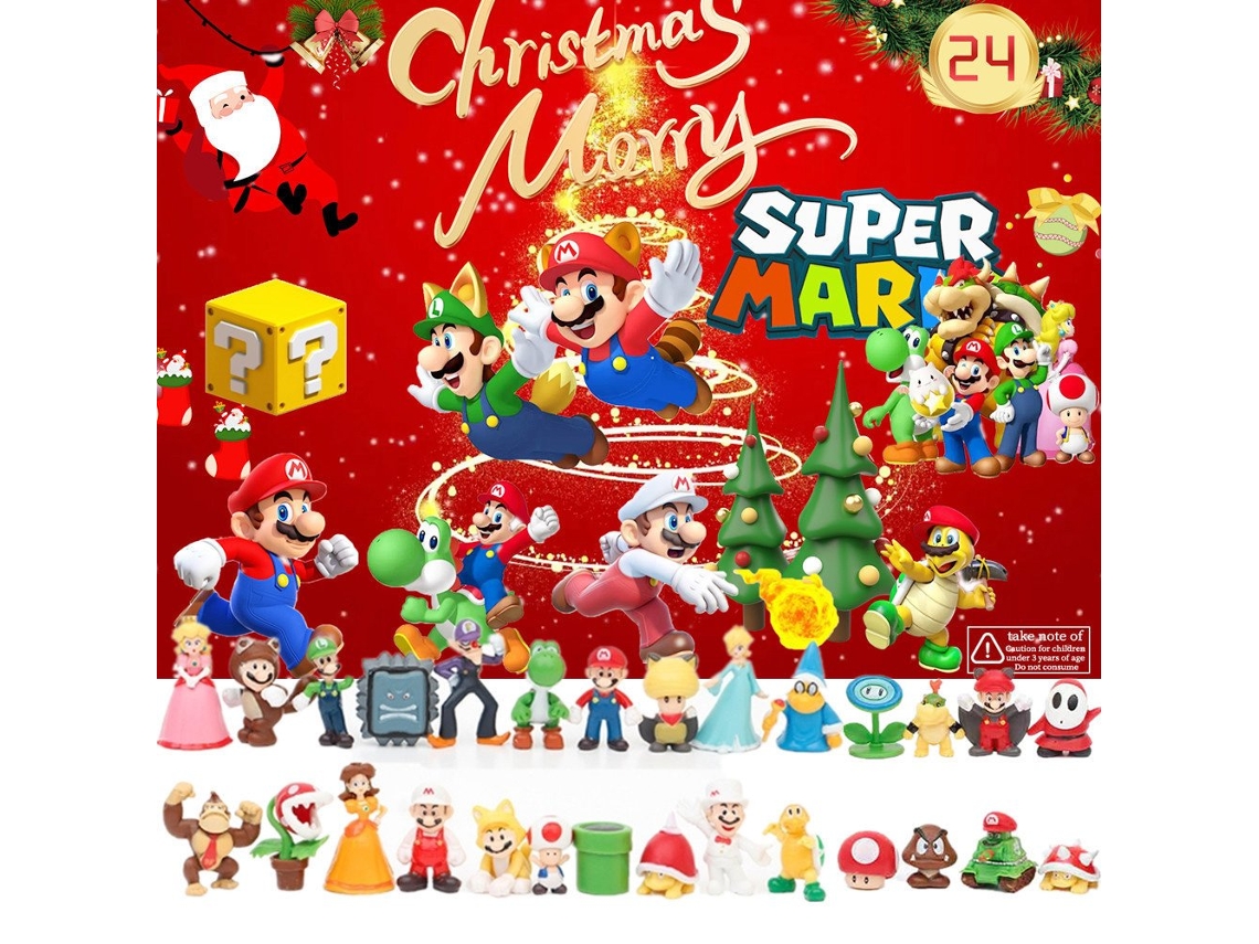 Calendario de Adviento de Navidad 2026 con muñeco de juguete y cuenta regresiva de 24 días, caja de regalo Xin Sonic Aeuzwr
