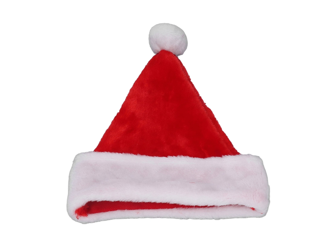 Gorro Navideño Rojo Y Blanco Con Forro De Pelo Grueso, Lavable A Mano, Estilo Fiesta.
