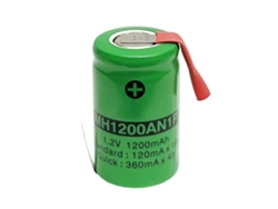 Batería de litio 2/3af 1.2v 1200mah con cuchillas