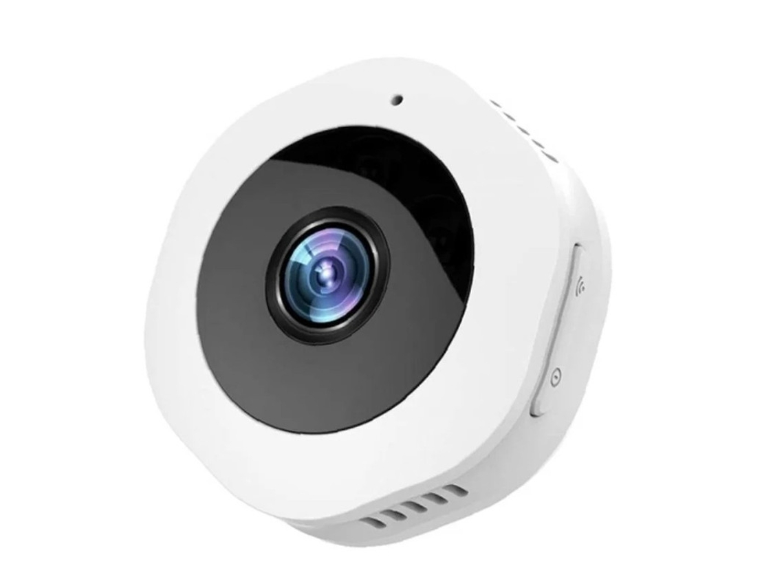 Minicámara inalámbrica HD Bestvite con detección de visión nocturna por Wi-Fi y cable USB (blanca)