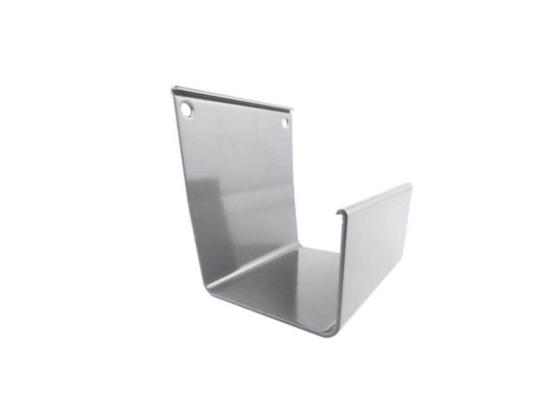 Conector de canalón de aluminio Renoplast® Rk54, 8 cm, gris, para canalones, canaletas, drenaje de techos