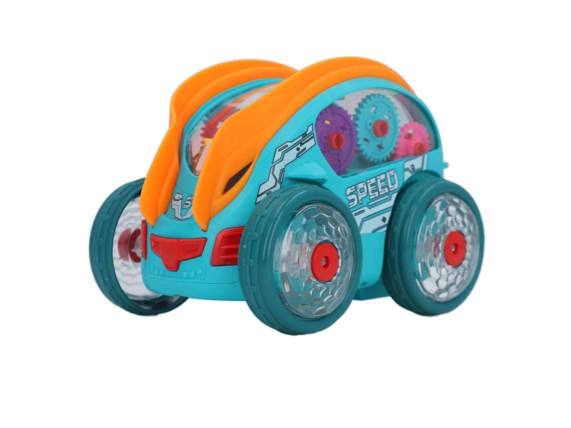 Ats-coche De Acrobacias Eléctrico Para Niños Con Giro 360 Grados, Luces Y Música, Juguete De Coche Acrobático