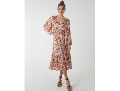 Vestido de Mujer BLUE VANILLA Balloon Sleeve Midi Poliéster Rosa (10)