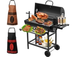 Grand Camion Barbecue, Charbon De Bois, Équipé D'une Rôtissoire Et D'un Tablier