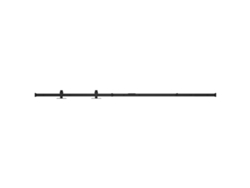 Herrajes para puertas correderas VIDAXL Negro Acero (152 cm)