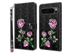 Funda De Cuero Con Estampado De Patrón Para Teléfono Móvil Google Pixel 9 Pro
