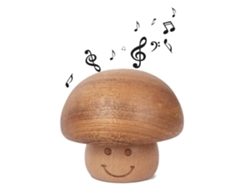 Castillo de música en el cielo, seta adorable, madera vintage, marrón Bisbisous