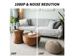 Cámara de seguridad inalámbrica PTZ WiFi 1080p con audio, monitor de bebé para interiores de 2MP