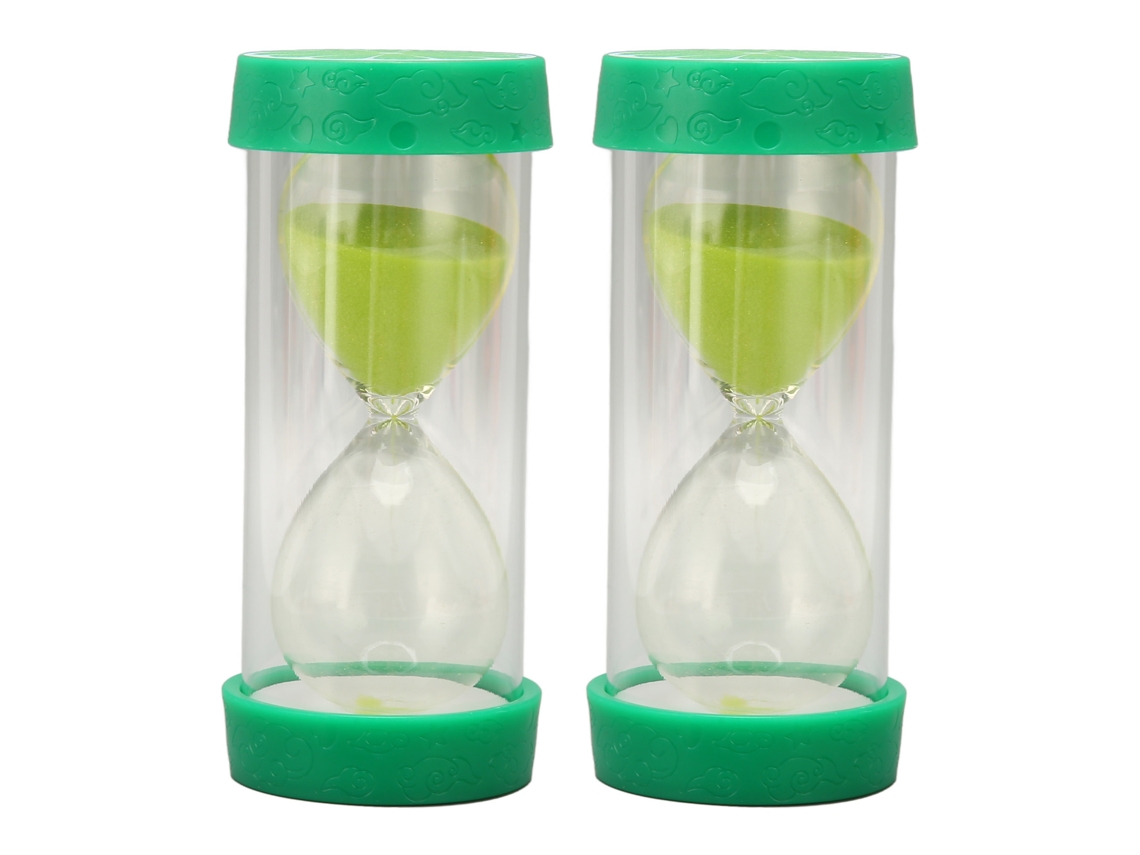 Reloj de arena de 30 minutos, juego de 2 piezas, estilo de dibujos animados, resistente a caídas.