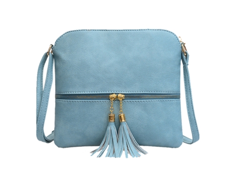 Bolso Bandolera Para Mujer, Bolso De Hombro Con Borlas A La Moda, Azul ZMDECQNA