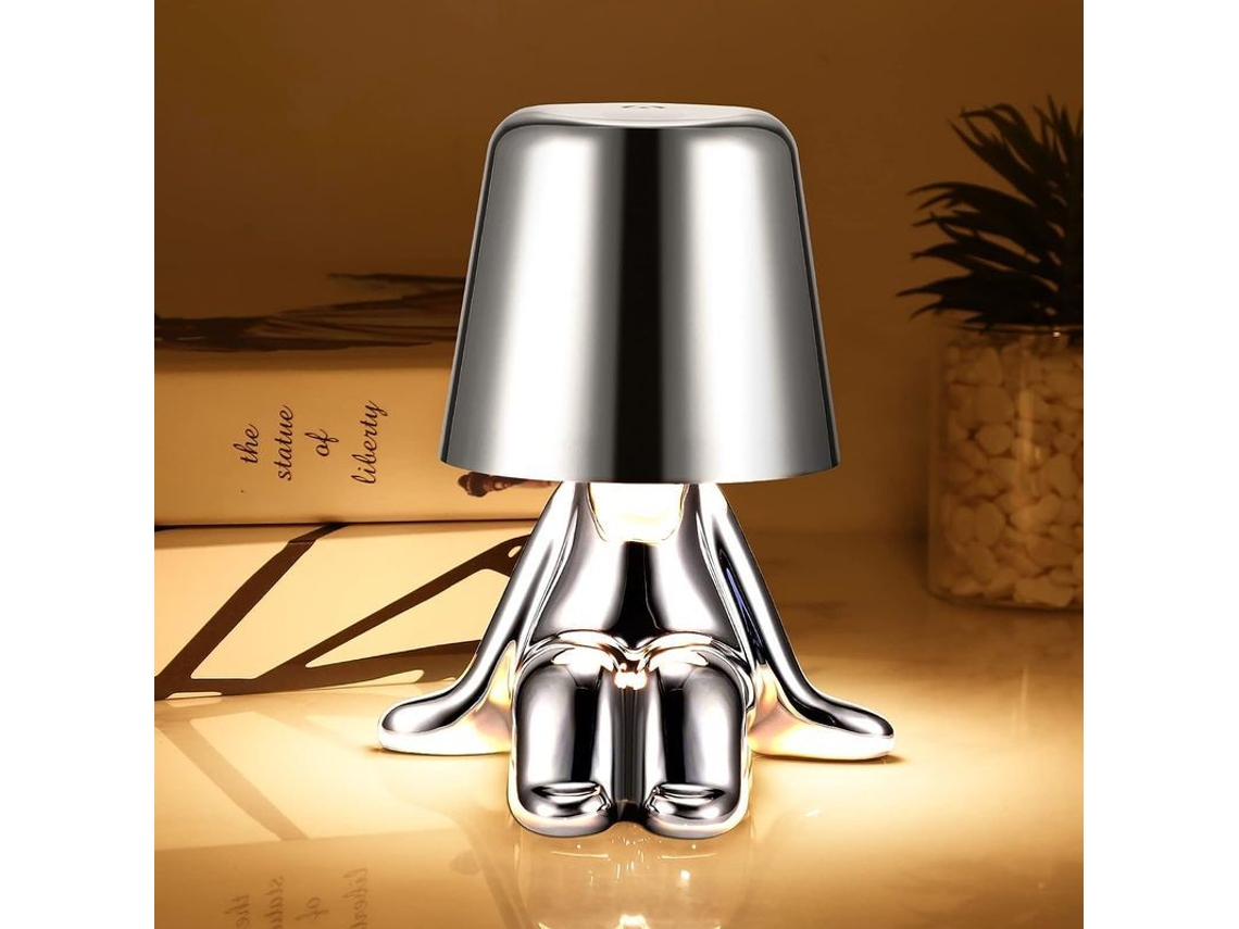 Lámpara De Mesilla Decorativa Con Control Táctil, Diseño Creativo, Led Recargable, 3 Niveles De Brillo.