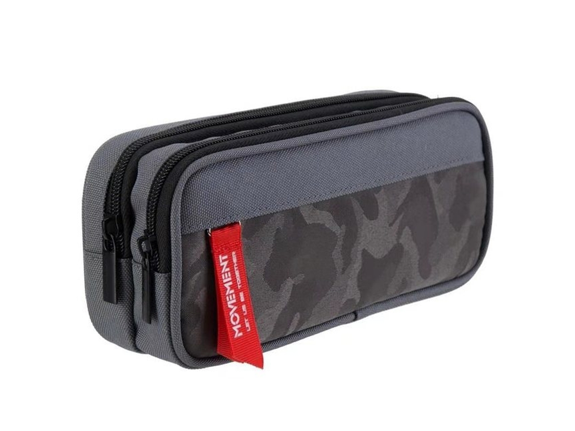 (a2) Estuche Para Lápices De Lona De Camuflaje Con Doble Cremallera, Adecuado Para Guardar Libros Infantiles Y Útiles Escolares.