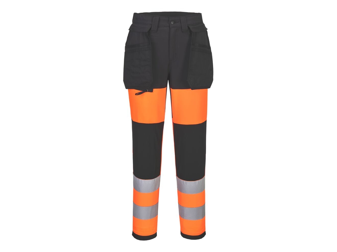 Pantalón Alta Visibilidad Mujer Clase 1 Elástico Eco Wx2 Naranja/negro / 38