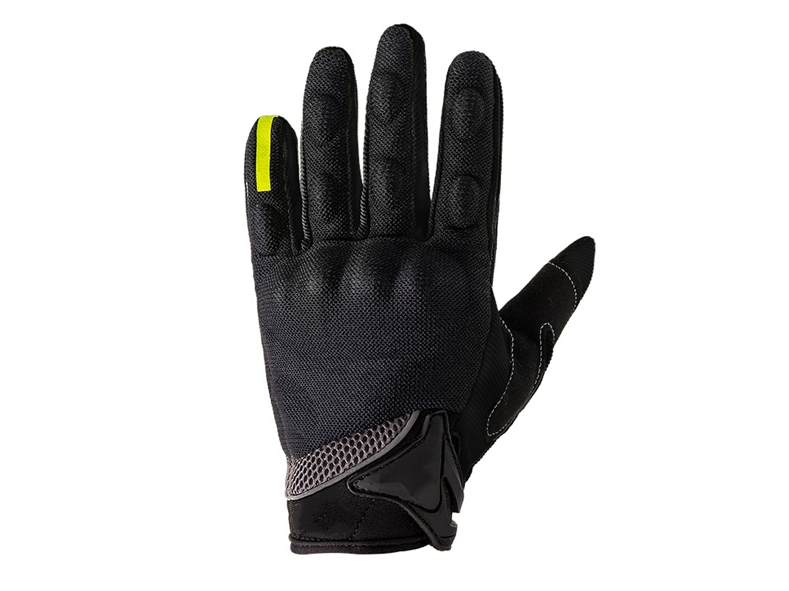 Guantes De Moto Negros De Pvc Y Nailon Con Dedos Completos Para Ciclismo De Montaña Y Carreras, Con Cierre De Velcro, Talla 2xl.