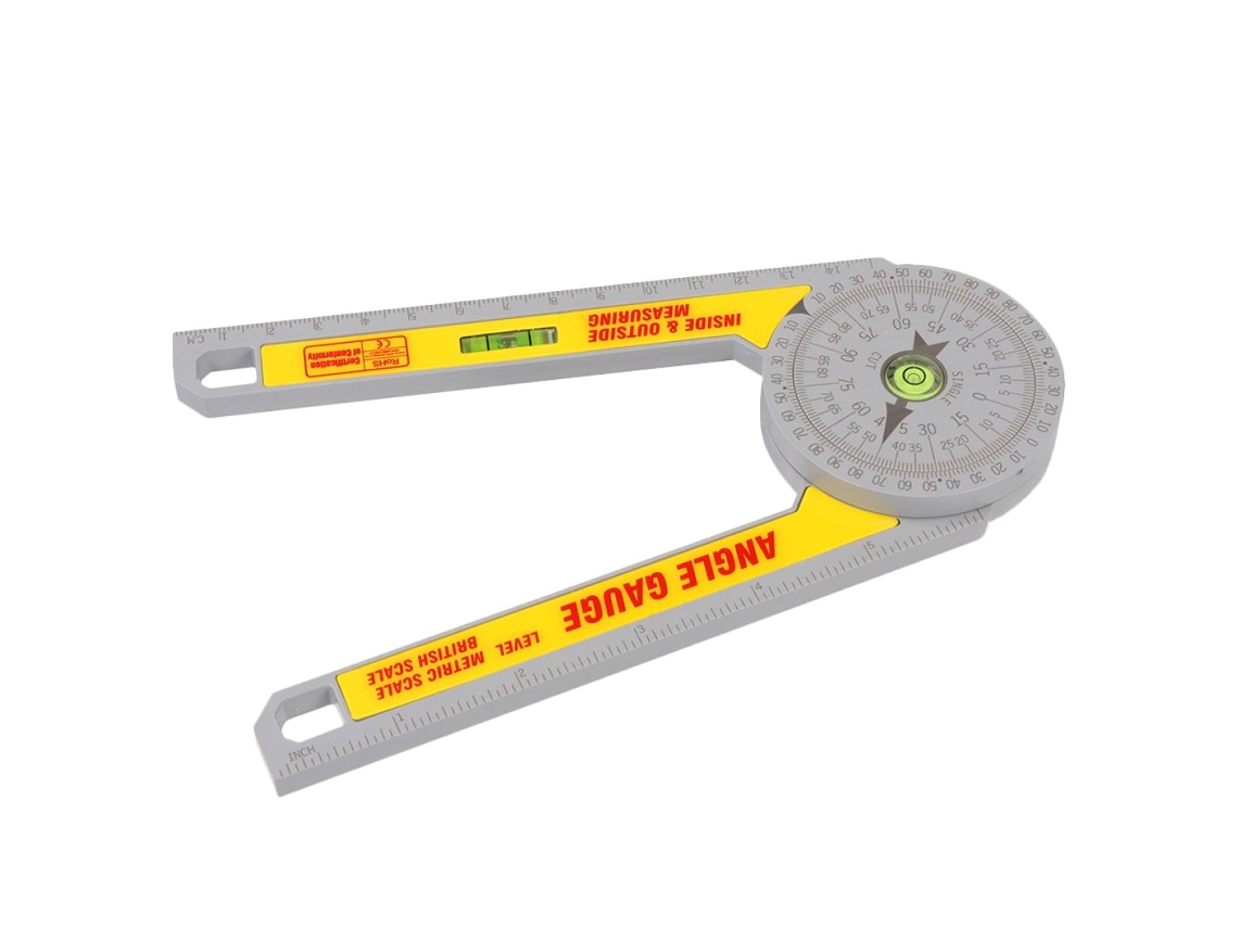Transportador De Ángulos Para Bricolaje Y Trabajo (amarillo)